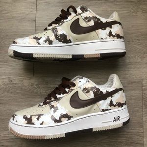 Nike Air Force 1s Desert Camo Size 9